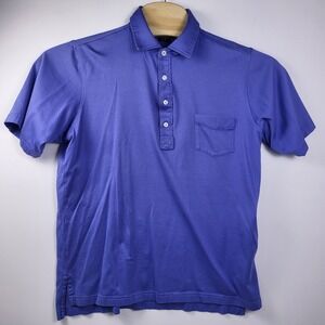 Fairway & Greene Polo Shirt Men's Medium  Pureformance blue With Pocket